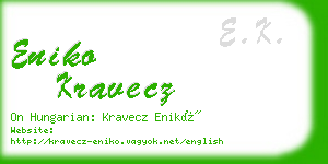 eniko kravecz business card